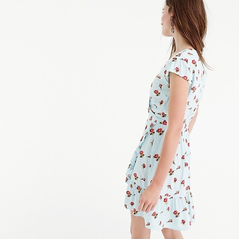J.Crew Mercantile New Faux-Wrap Ruffle Front Dress